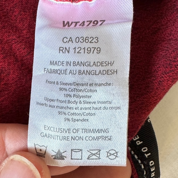 Dark Black by Projek Raw Men's Y2K T-Shirt Long Sleeve Marled Red XXL Streetwear - Picture 9 of 15